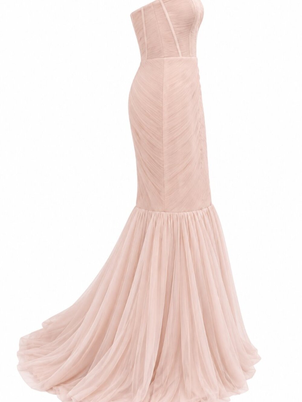 Monique Lhuillier Blush Pink Formal Bridesmaid Dress Size 10 NWT - Picture 5 of 7
